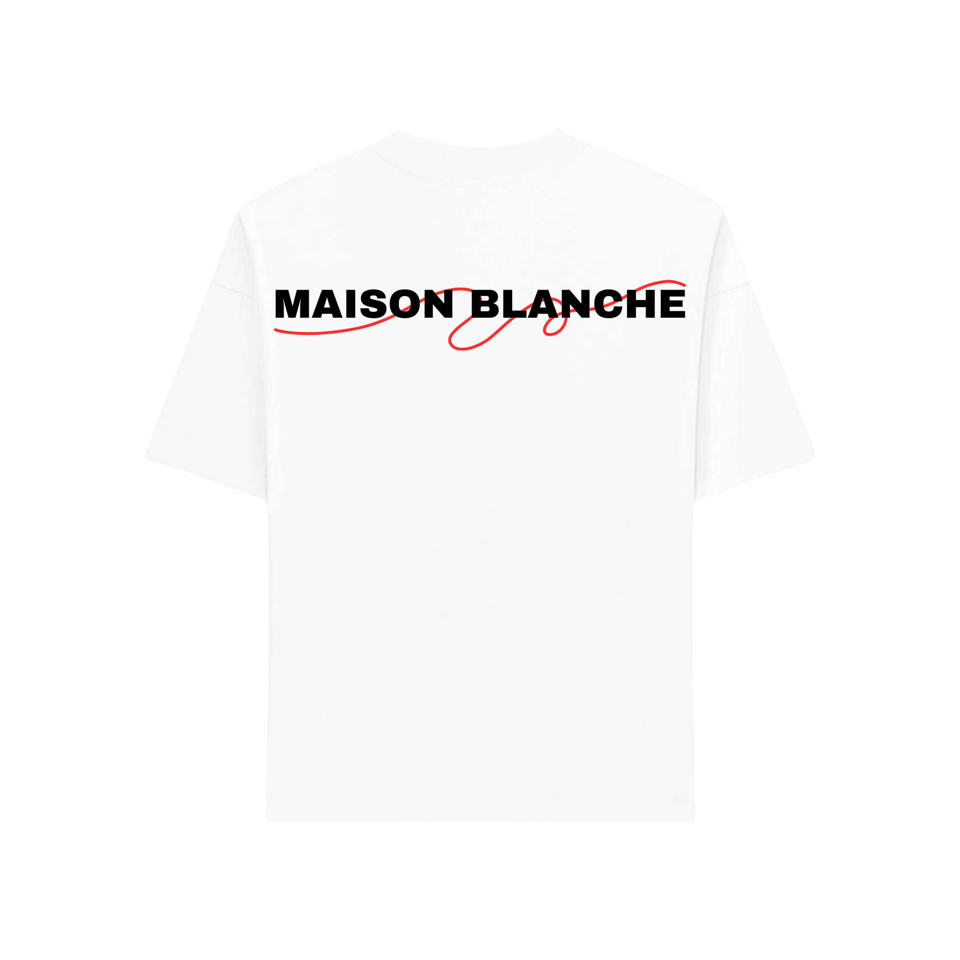 Le T-shirt Maison Blanche - Signature rouge