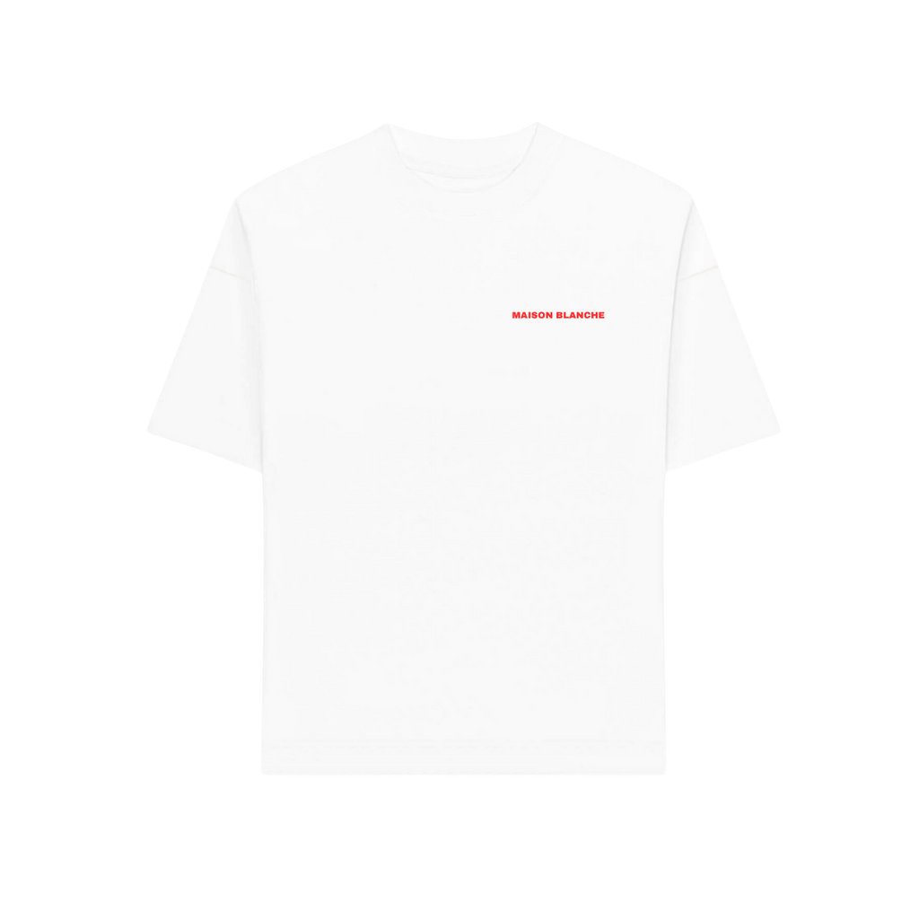 Le T-shirt Maison Blanche - Signature Rouge