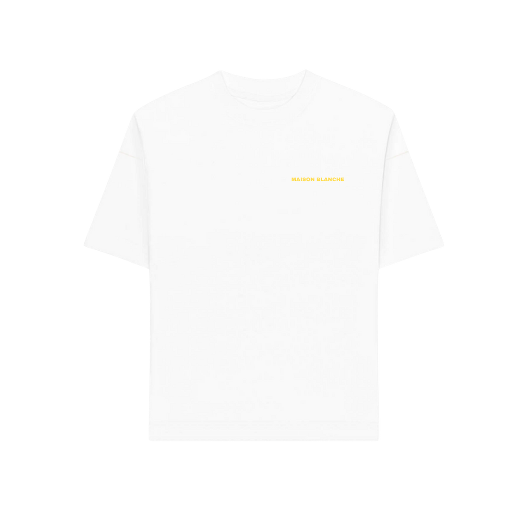 Le T-shirt Maison Blanche - Signature Jaune