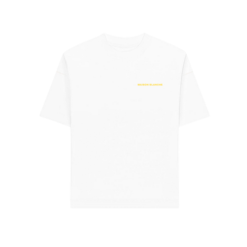 Le T-shirt Maison Blanche - Signature Jaune