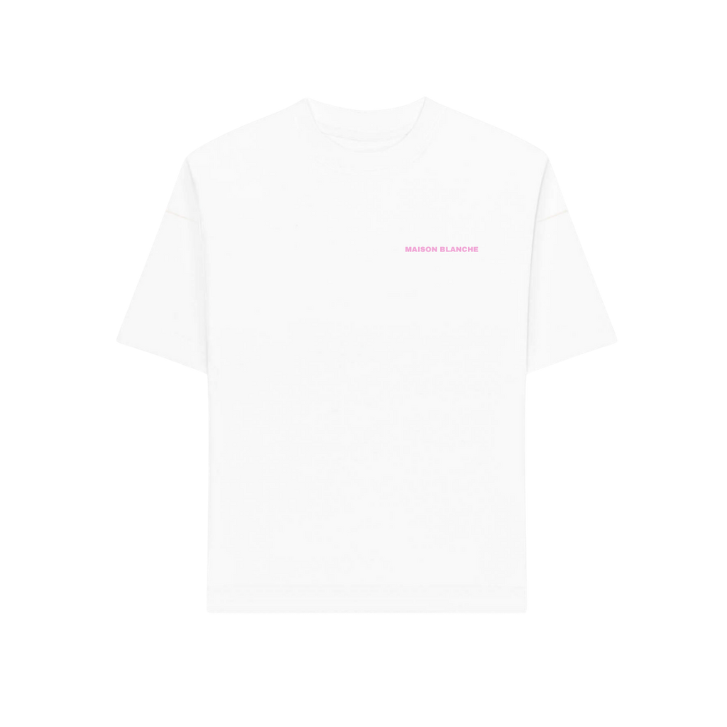 Le T-shirt Maison Blanche - Signature Rose