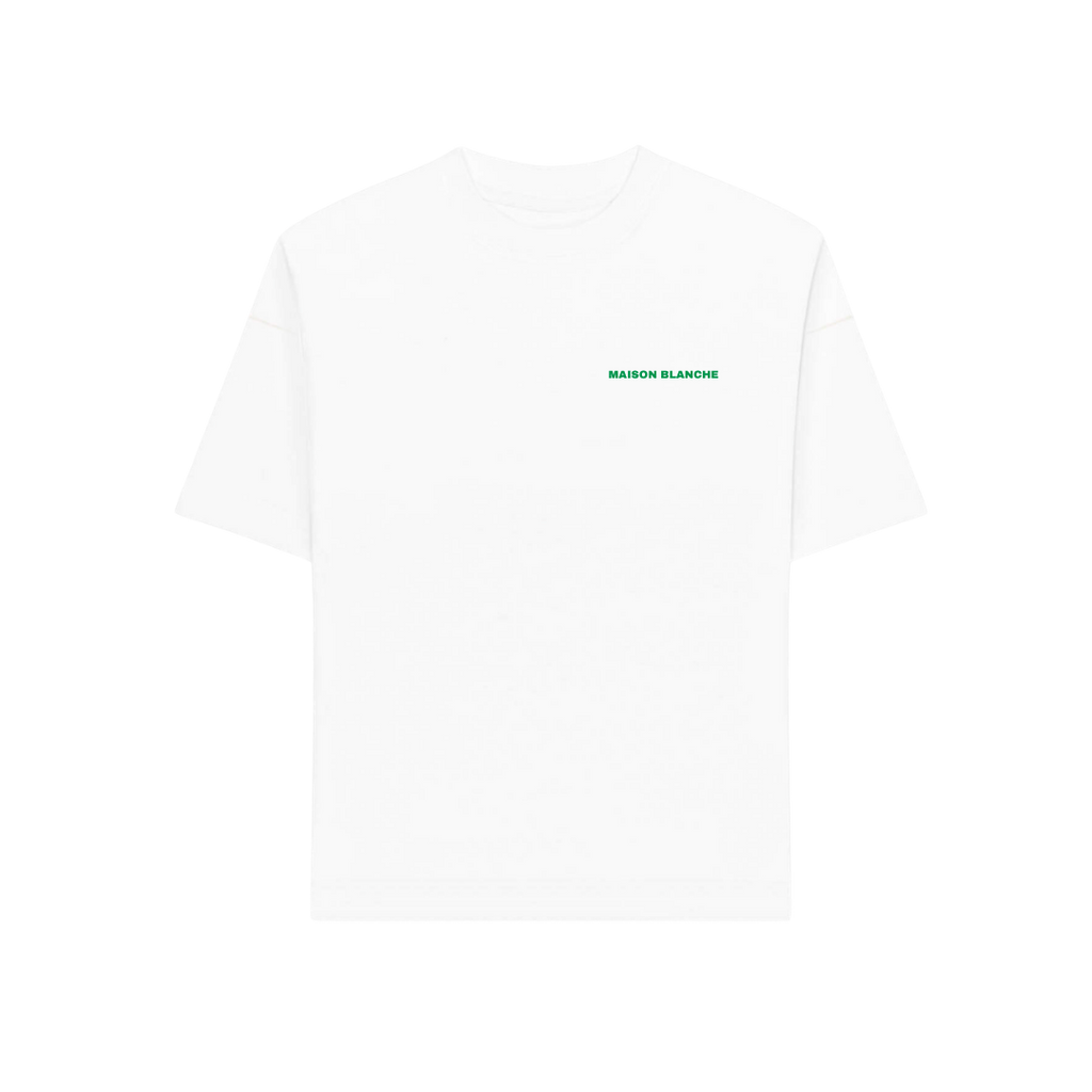 Le T-shirt Maison Blanche - Signature Verte