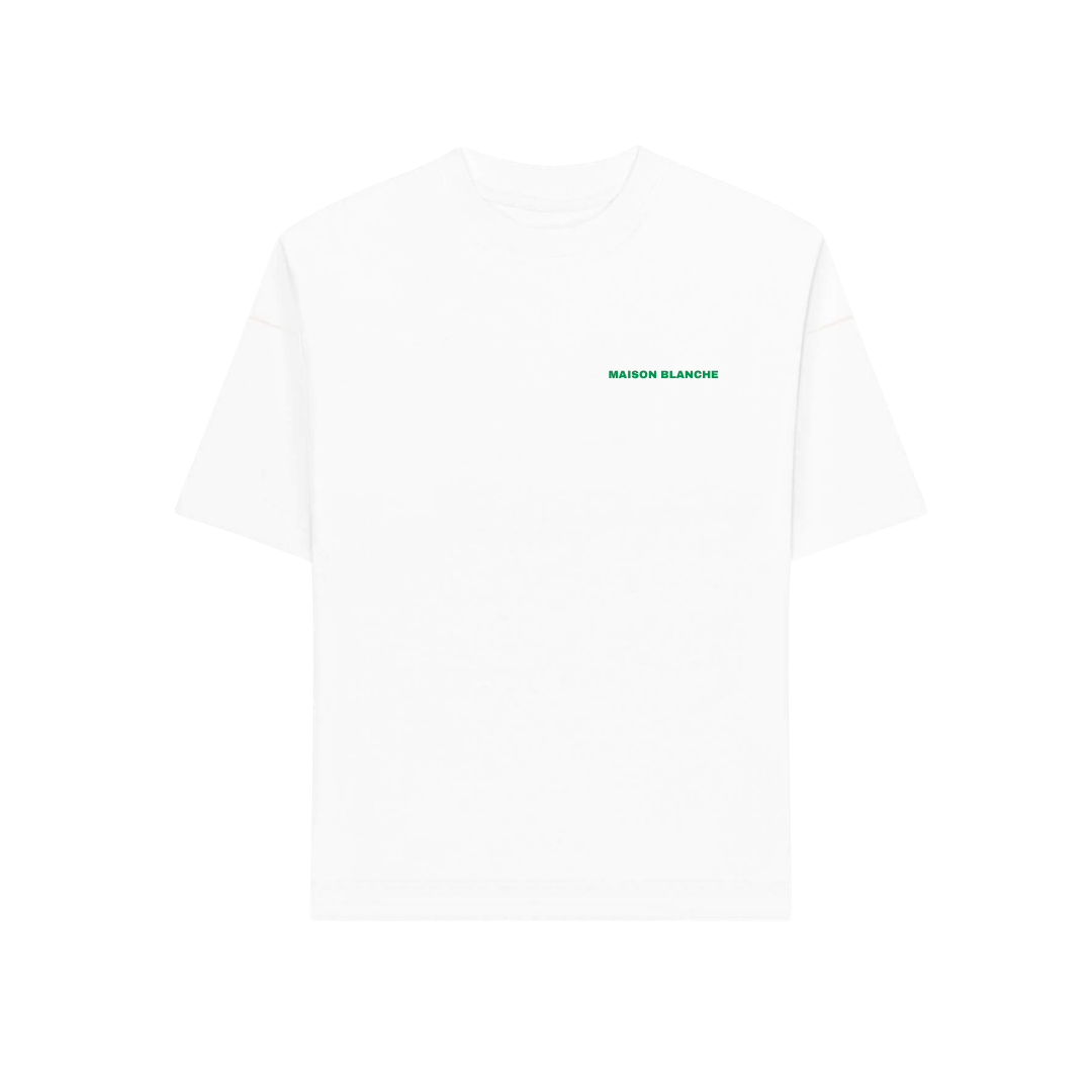 Le T-shirt Maison Blanche - Signature Verte