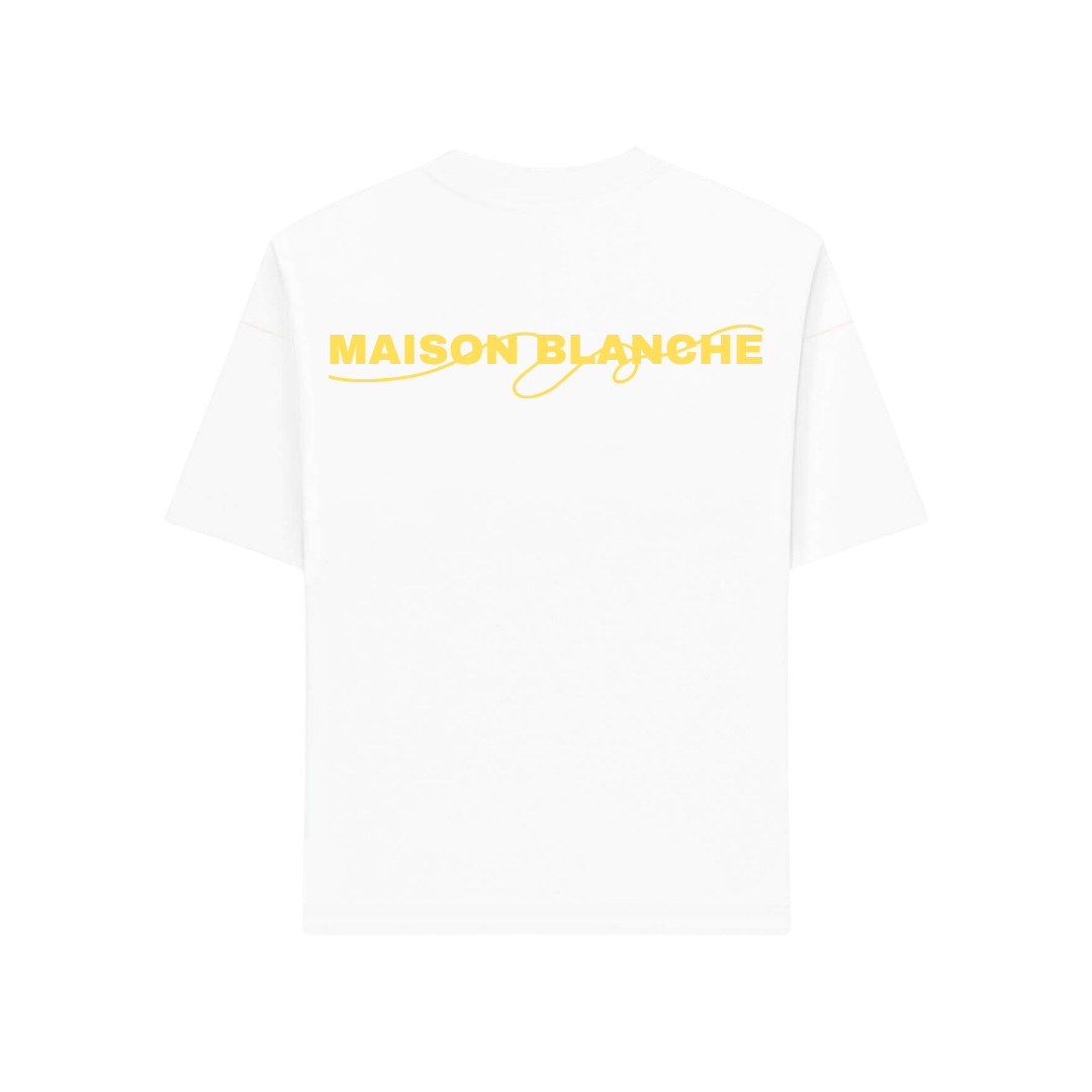 Le T-shirt Maison Blanche - Signature Jaune