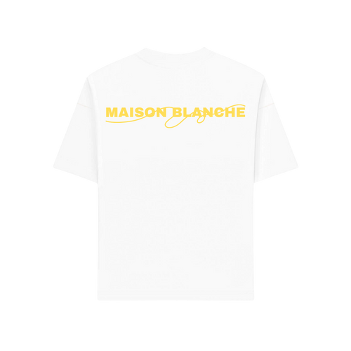 Le T-shirt Maison Blanche - Signature Jaune
