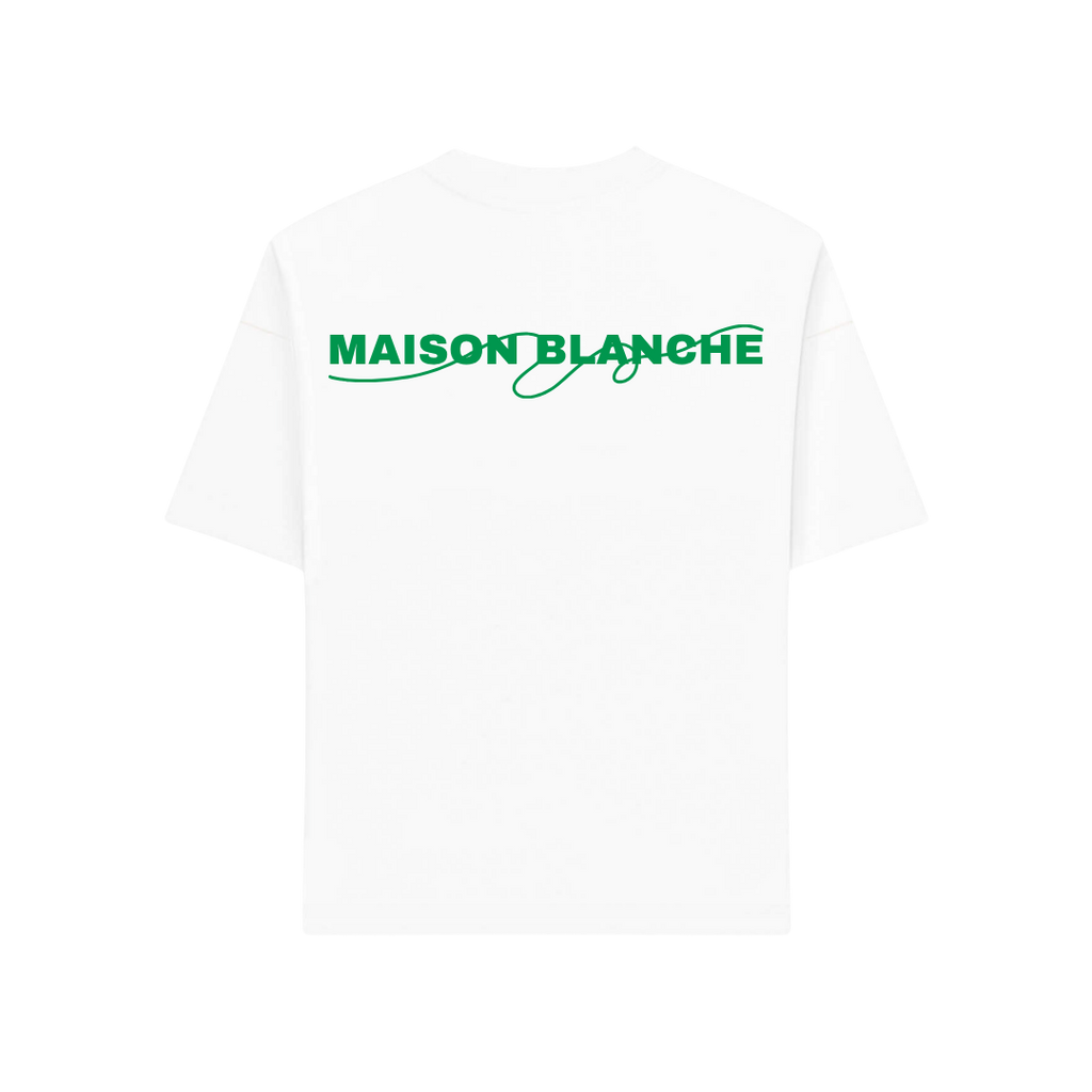 Le T-shirt Maison Blanche - Signature Verte