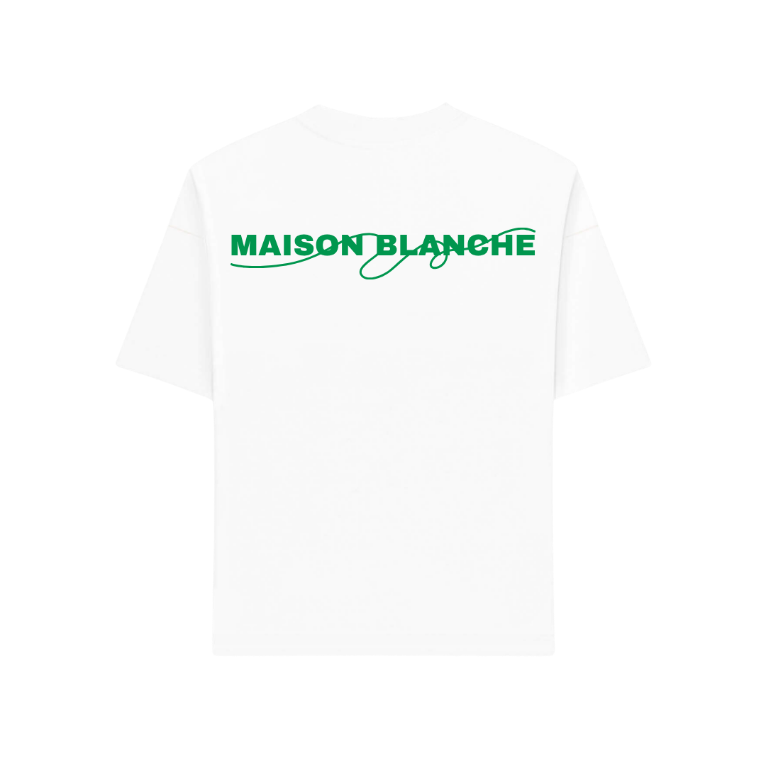 Le T-shirt Maison Blanche - Signature Verte