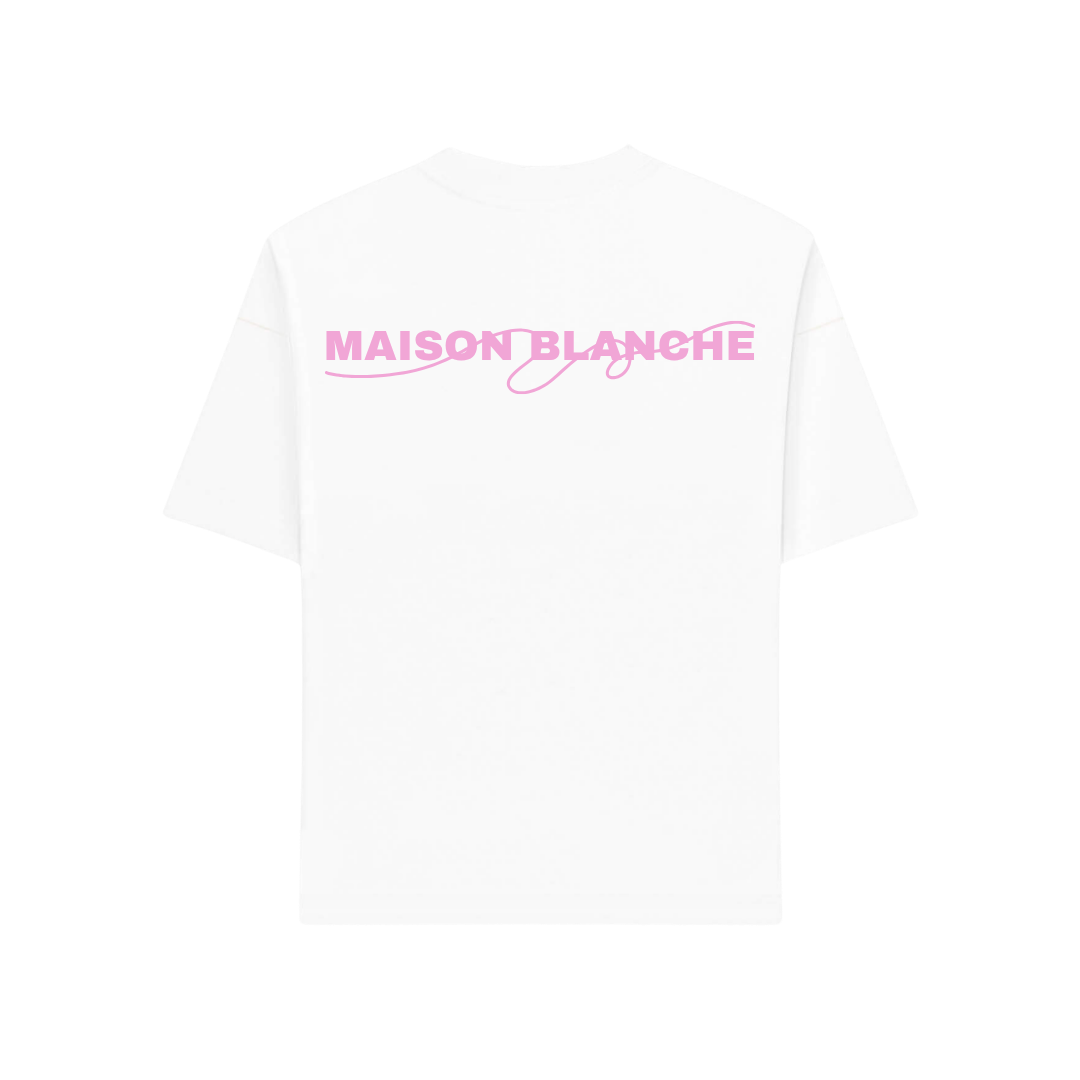 Le T-shirt Maison Blanche - Signature Rose