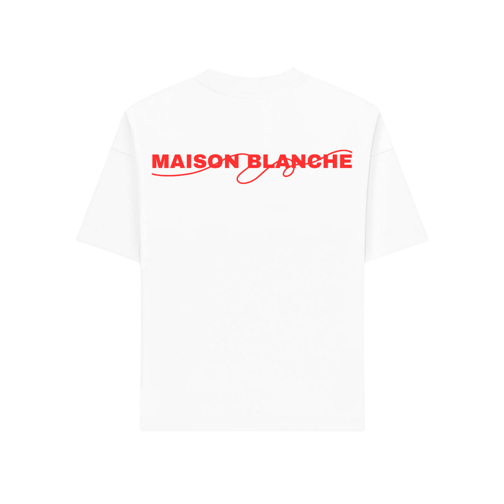 Le T-shirt Maison Blanche - Signature Rouge