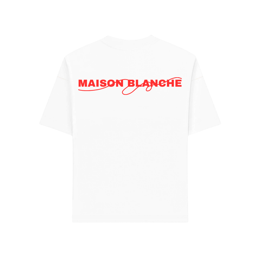 Le T-shirt Maison Blanche - Signature Rouge